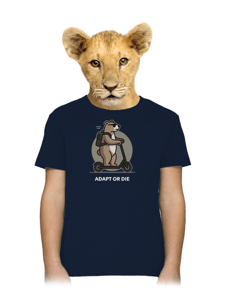Adapt or die gyerek póló Navy