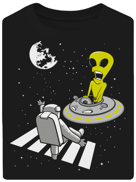 UFO crosswalk unisex túlméretezett póló Black