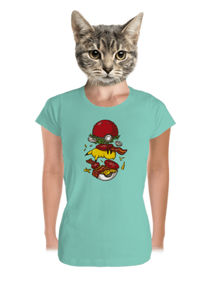 Pokémon burger prémium női póló Mint Mal