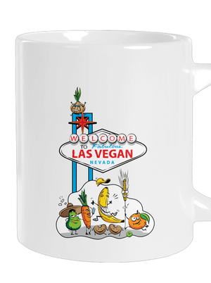 Las Vegan nagy bögre White