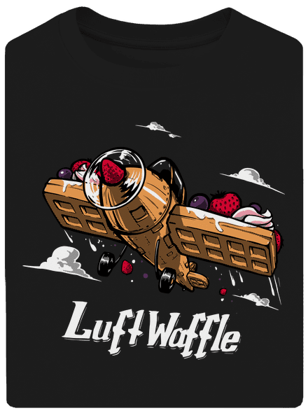 Luftwaffle unisex túlméretezett póló Black