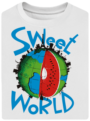 Sweet world unisex túlméretezett póló White
