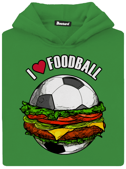 Foodball gyerek kenguruzsebes pulóver Kelly Green AWD