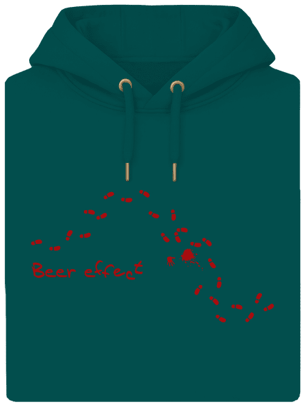 Beer effect unisex prémium pulóver Emerald Green