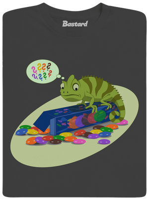 Zavart kaméleon férfi hosszú ujjú póló Dark Grey