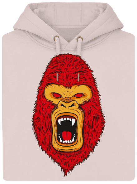 Gorilla face unisex prémium pulóver Rose Chalk