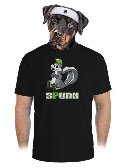 Spunk férfi sportpóló Black