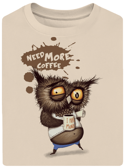 I need more coffee unisex túlméretezett póló Almond