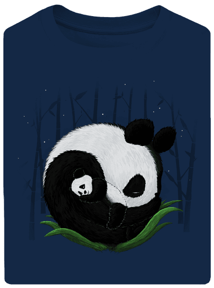 Két alvó panda unisex túlméretezett póló Midnight Blue
