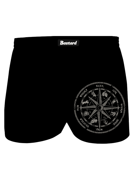 Alkoholos iránytű férfi alsó nadrág Black