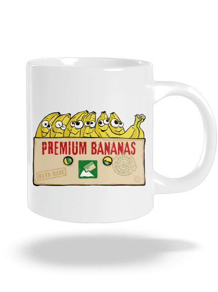 Premium Bananas nagy bögre White