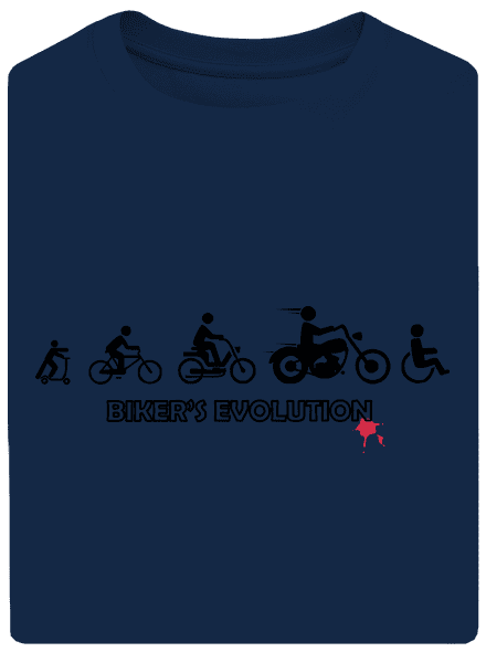 Bikers evolution unisex túlméretezett póló Midnight Blue