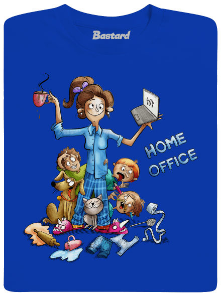 Anyukák home office férfi hosszú ujjú póló Royal Blue