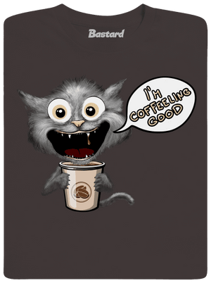 I’m coffeeling good férfi hosszú ujjú póló Bear Brown