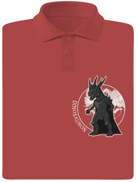 Dinosauron férfi pólóingek Burgundy