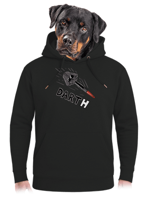 Dart(h) unisex prémium pulóver Dark Black