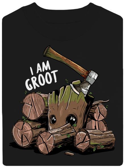 I Am Groot unisex crewneck Black