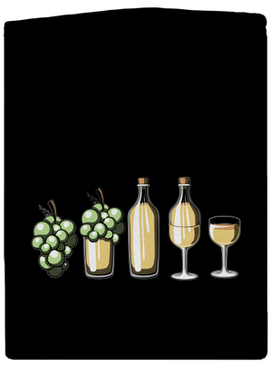 A fehérbor evolúciója cipzáras férfi pulóver Black