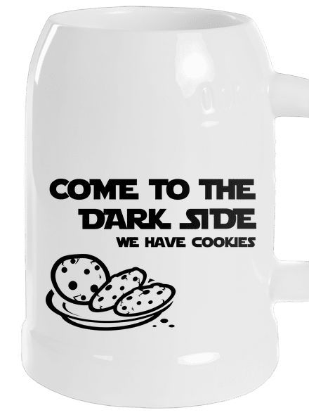 Come to the dark side söröskorsó White