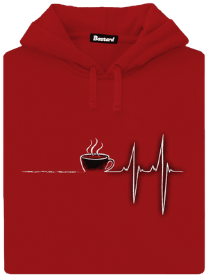 Coffee help női kenguruzsebes pulóver Red Mal