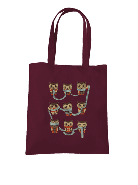 Baglyok táska Burgundy
