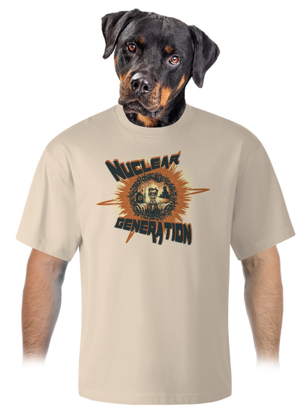 Nuclear generation 2 unisex túlméretezett póló Almond