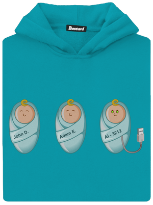 AI baby gyerek kenguruzsebes pulóver Hawaiian Blue