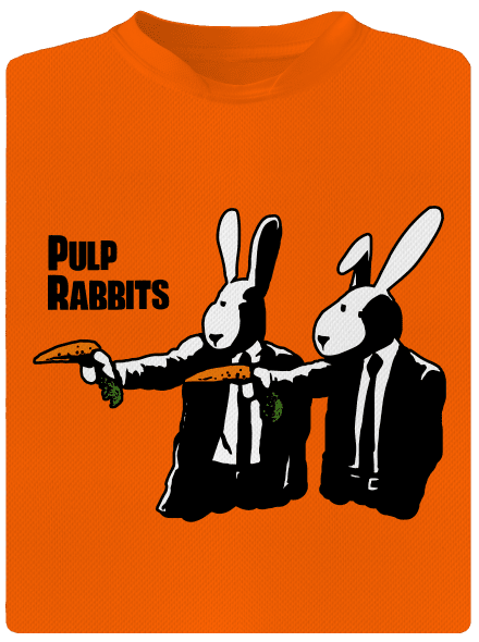 Pulp Rabbits férfi sportpóló Neon Orange