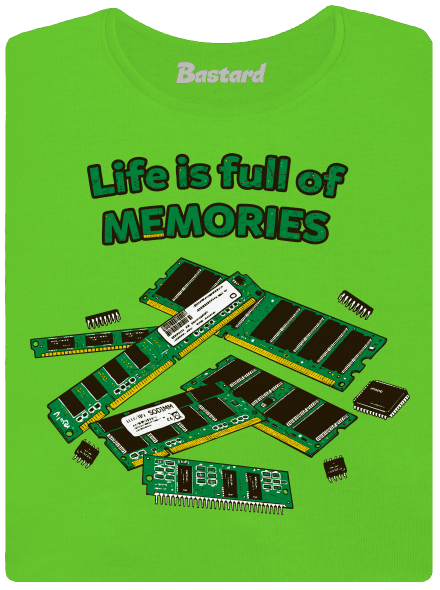 Memóriában tárolva női póló Apple Green