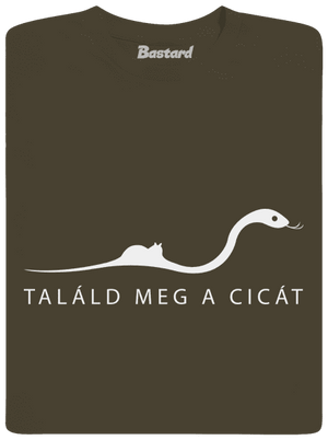 Találd meg a cicát férfi hosszú ujjú póló Urban Khaki