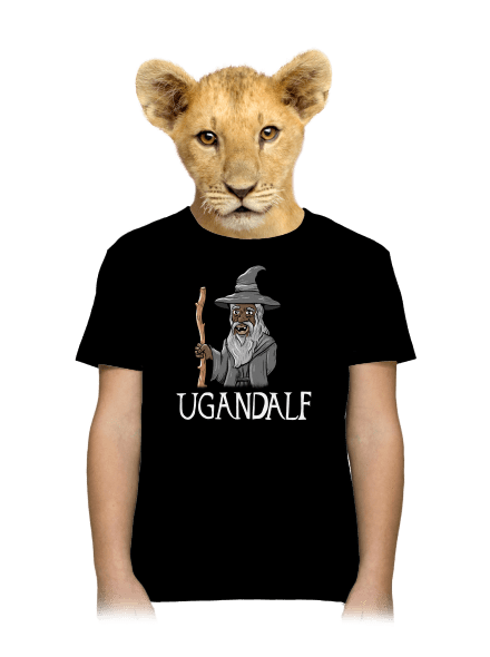Ugandalf gyerek póló Black