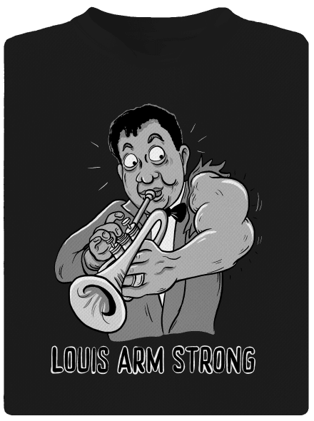 Louis Armstrong gyerek sport póló Black