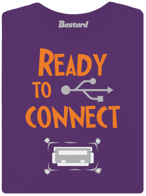 USB csatlakozás prémium női póló Purple