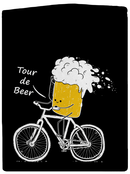 Tour de beer cipzáras férfi pulóver Black