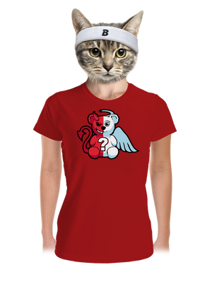 Angyal vagy ördög női sportpóló Red Mal