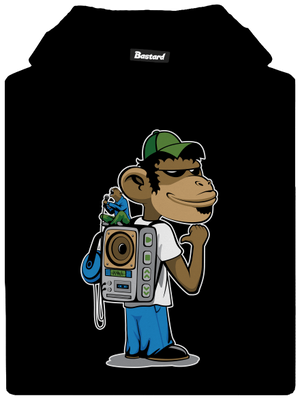 Boombox backpack gyerek kenguruzsebes pulóver Black