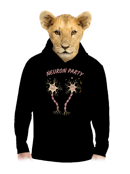 Neuron party gyerek kenguruzsebes pulóver Black