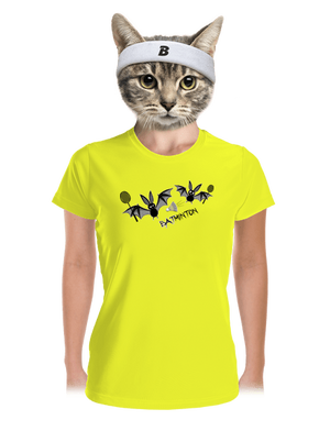 Batminton női sportpóló Neon Yellow