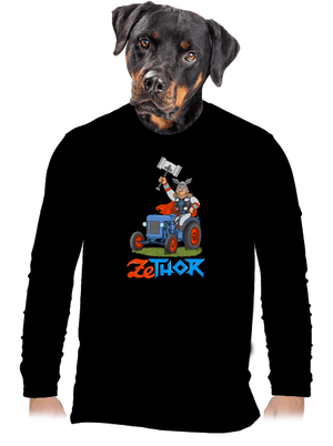 ZeThor férfi hosszú ujjú póló Black