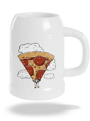 Pizza ejtőernyős söröskorsó White