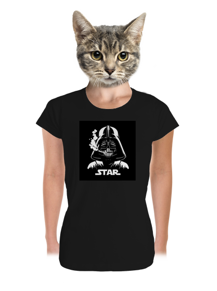 Darth Star prémium női póló Black