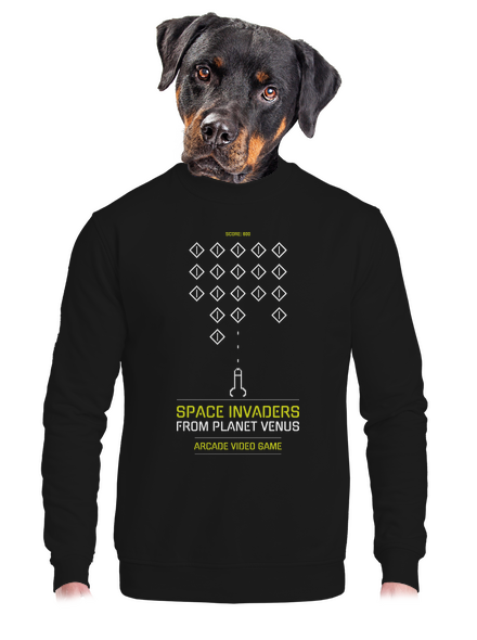 Space Invaders unisex crewneck Black