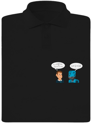 AI gondolkodás férfi pólóingek Black