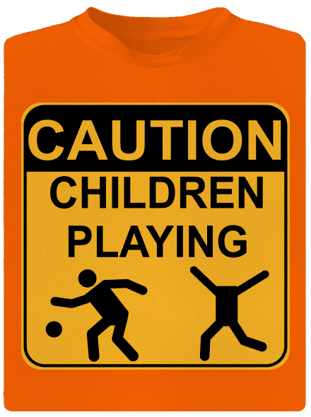 Children Playing gyerek sport póló Neon Orange