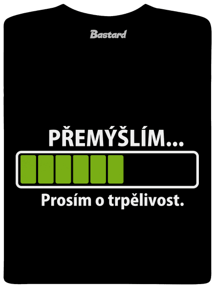 Gondolkodom férfi hosszú ujjú póló Black