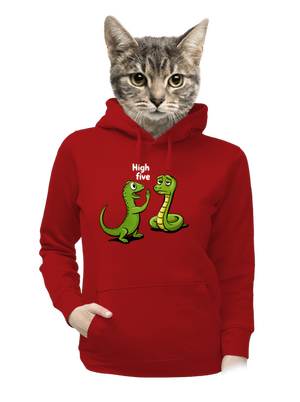 High Five női kenguruzsebes pulóver Red Mal