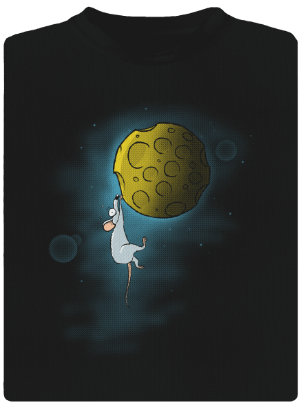 Moon cheese férfi sportpóló Black