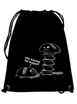 Felhúzva hátizsák Black