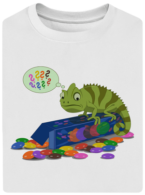 Zavart kaméleon unisex túlméretezett póló White