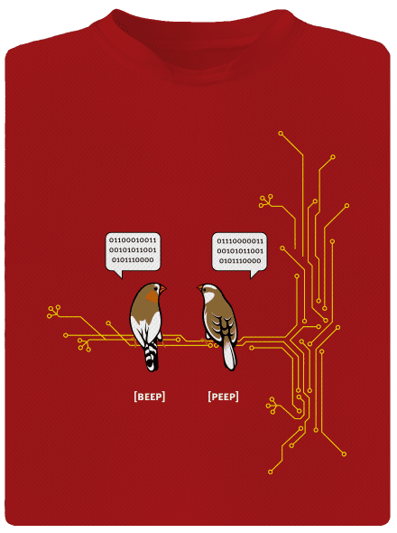 Beep and Peep férfi sportpóló Red Mal